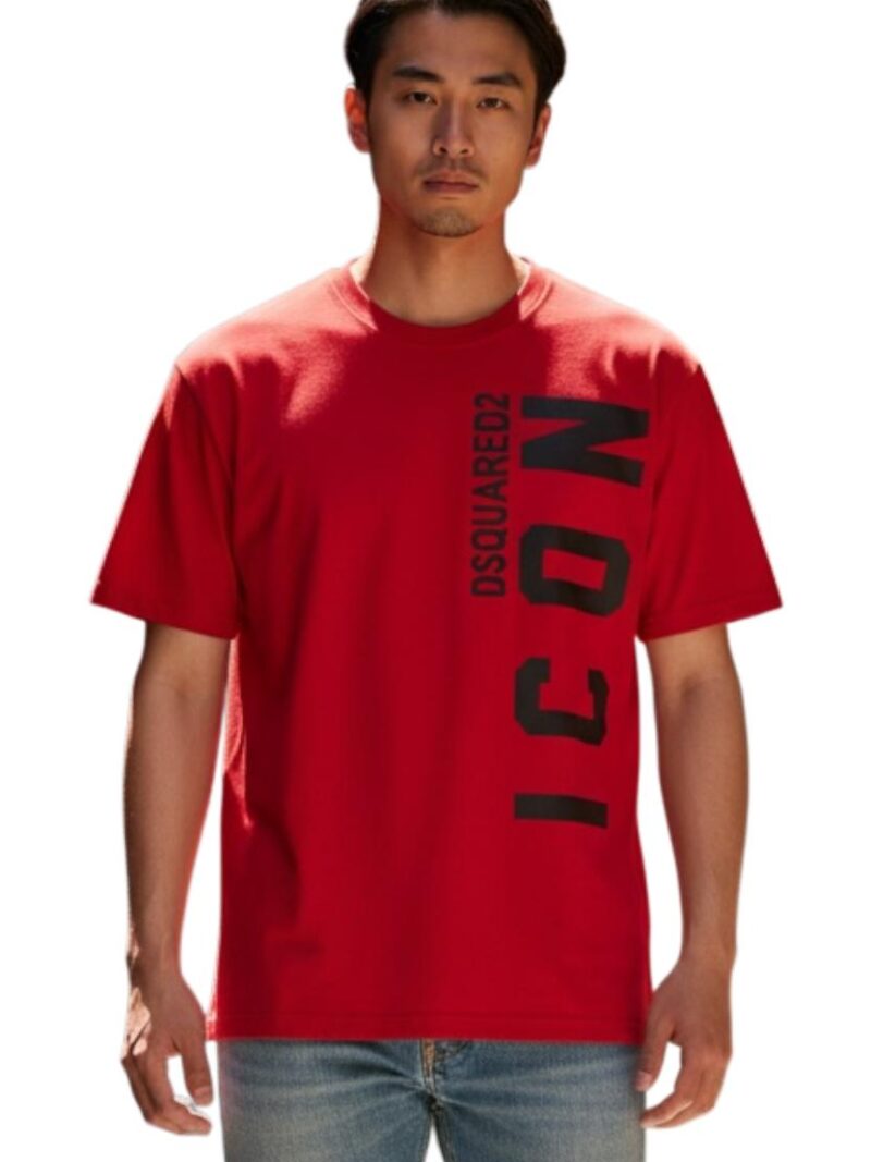 T-shirt Dsquared2 Icon con Stampa Black