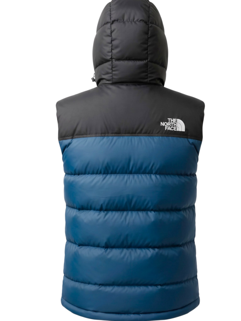 Piumino smanicato North Face bicolore