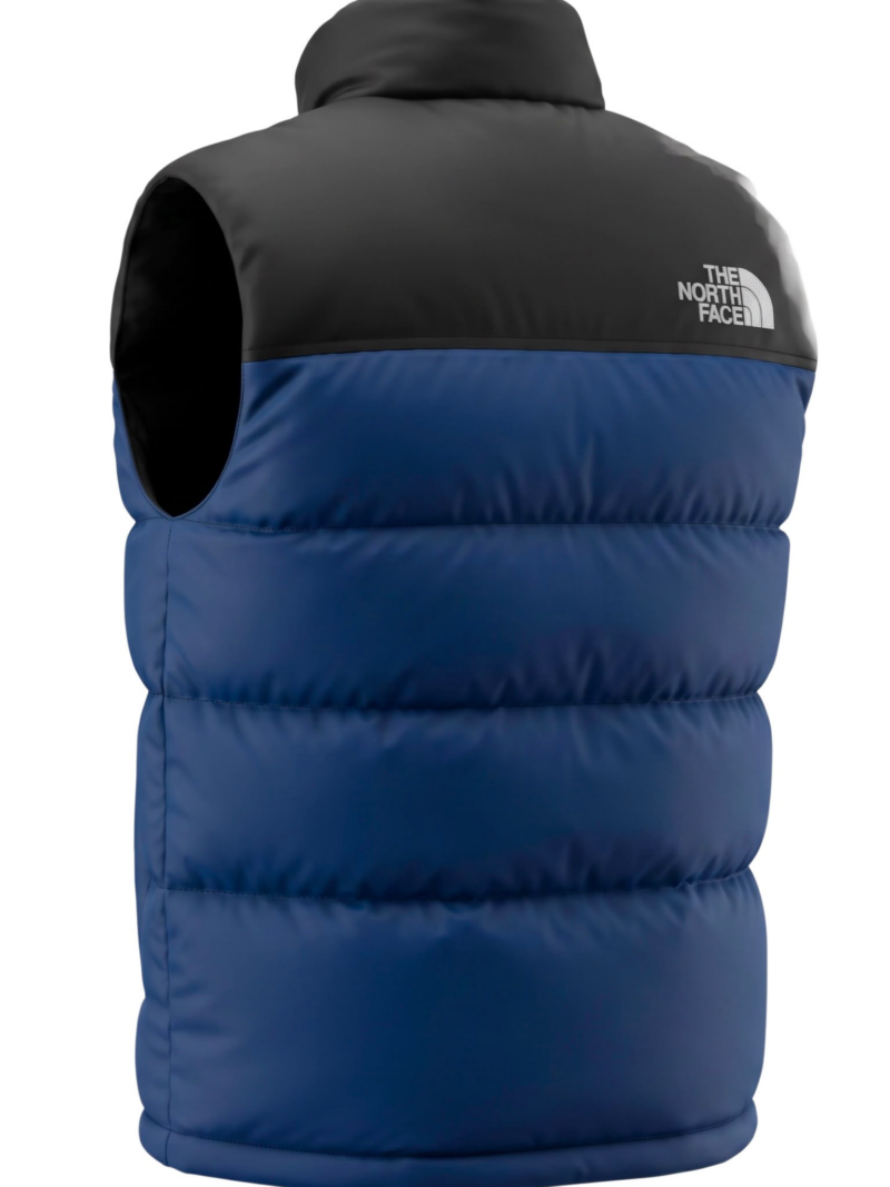 Piumino smanicato North Face bicolore