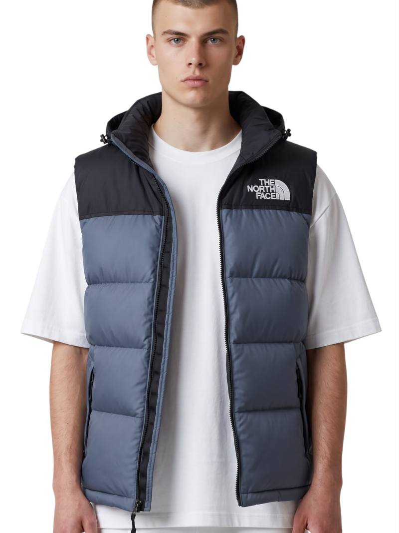 Piumino smanicato The north Face bicolore